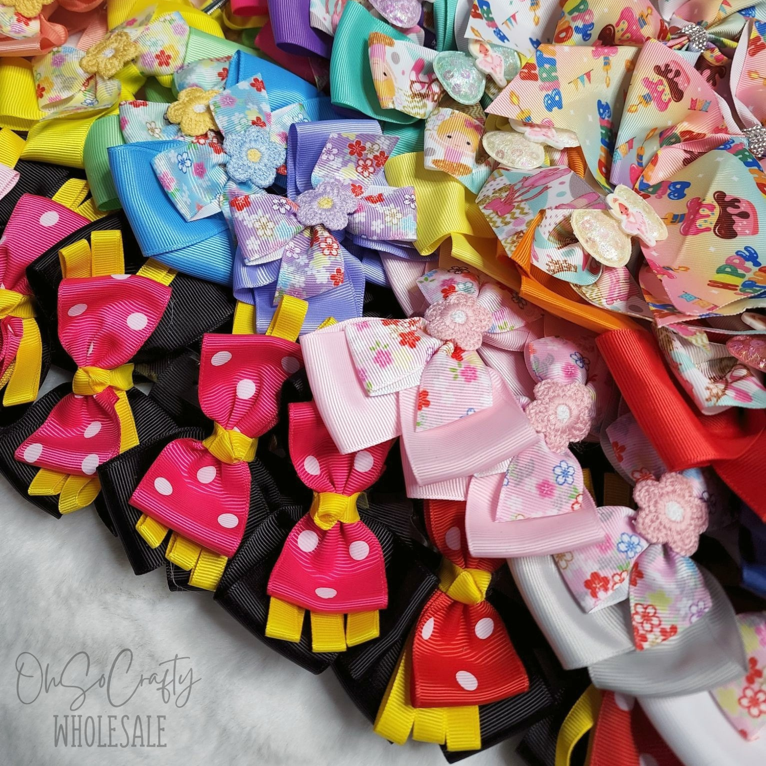 Wholesale hair bows on sale by the dozen