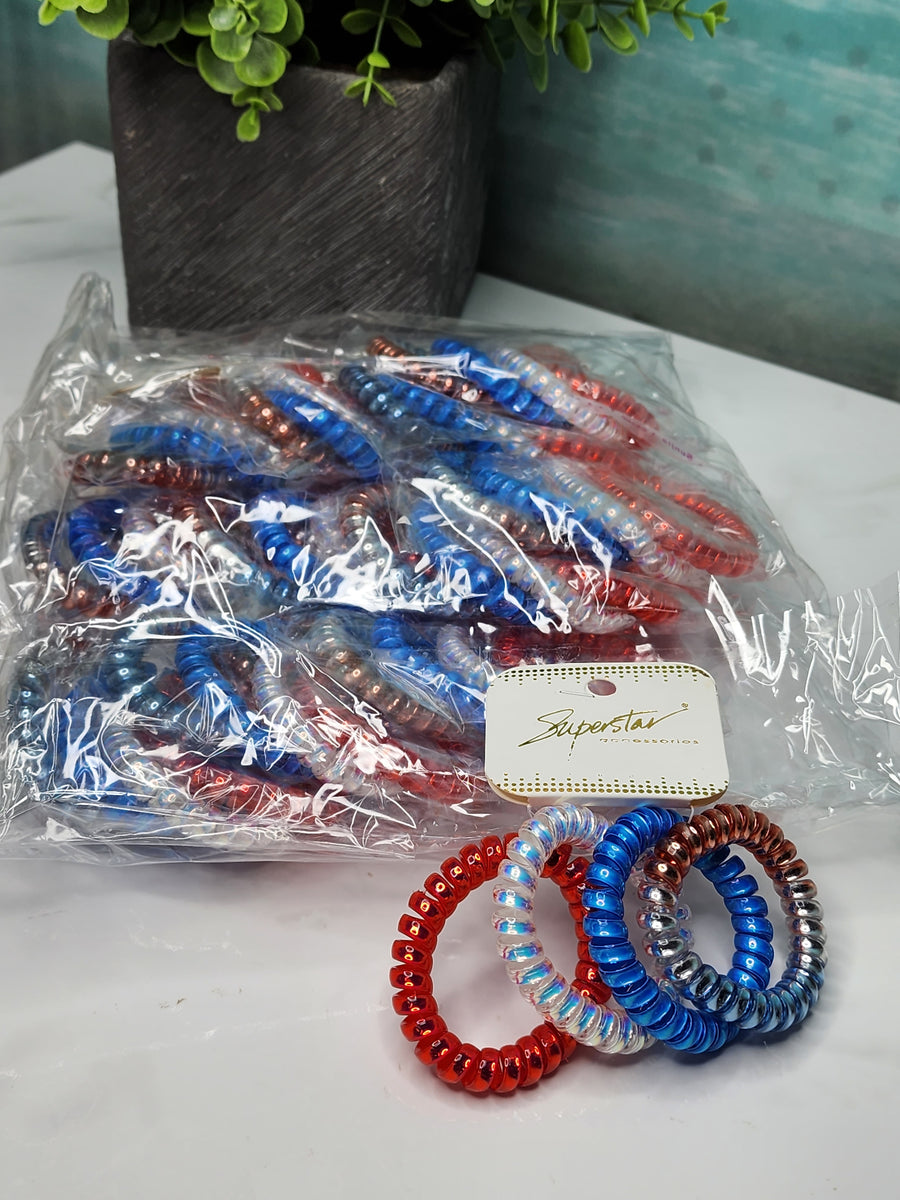 4th of July Hair Coils - DOZEN