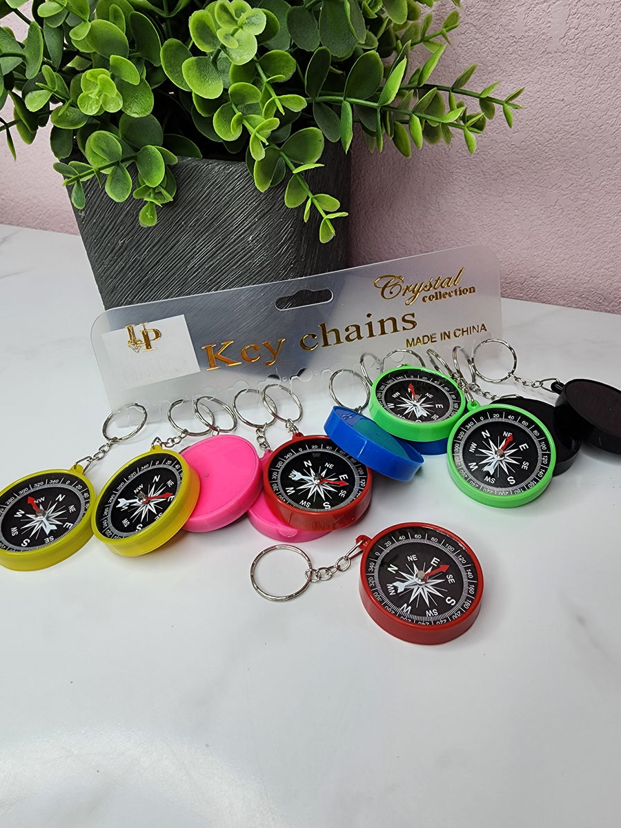 Compass Keychains DOZEN