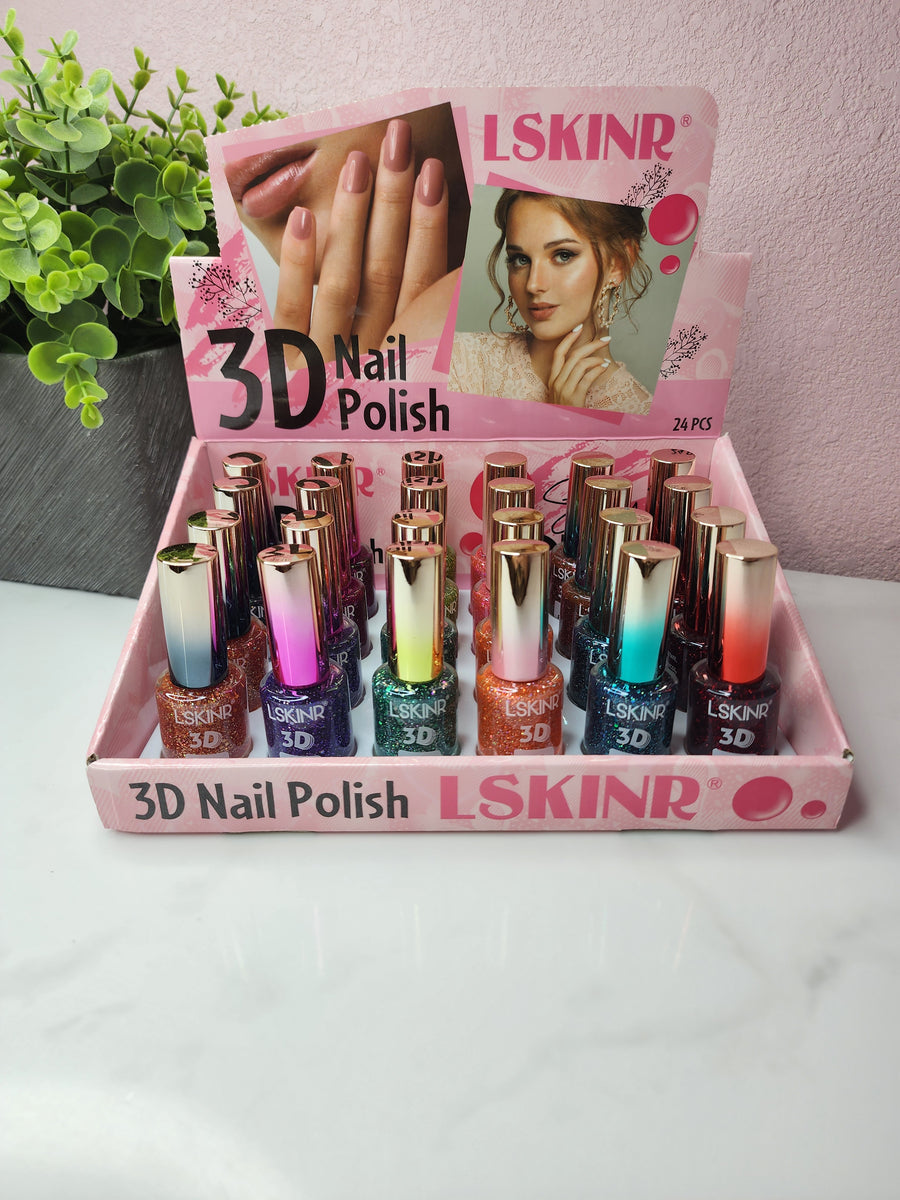 Glitter Nail Polish DISPLAY (2DZ)