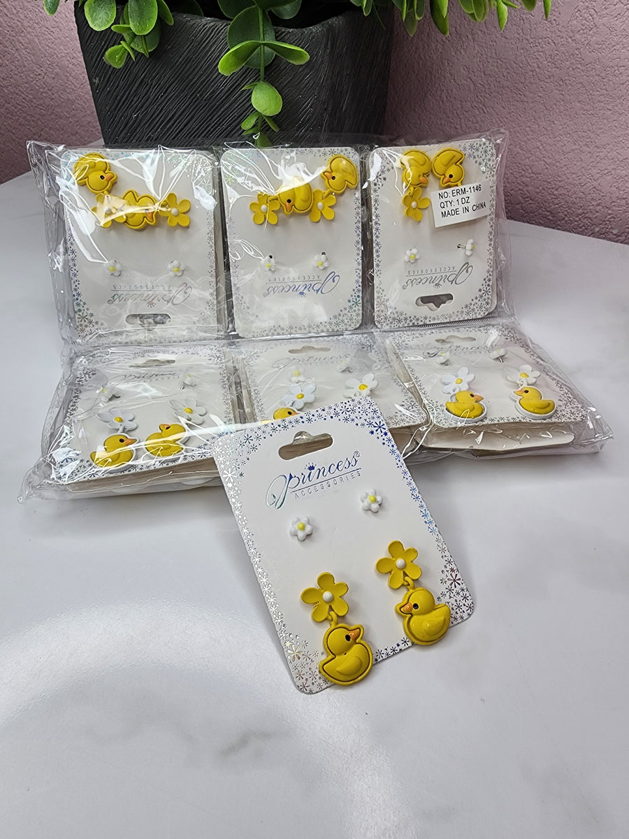 Ducky/Flower Earrings DOZEN