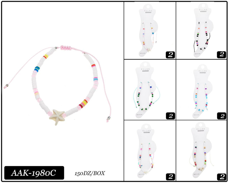 Starfish Anklet Adjustable