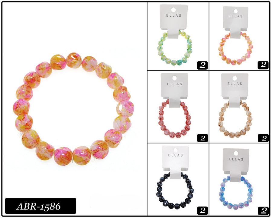 Mix Colors Marbled Bead Bracelet