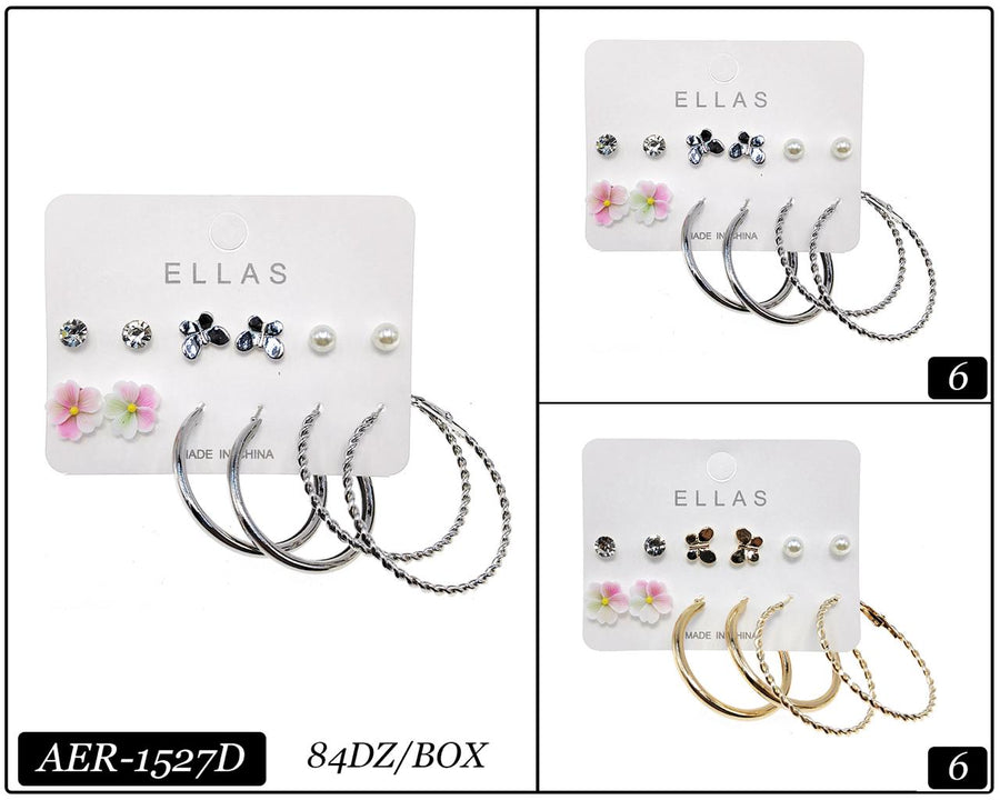 Earring Sets, 6 per card