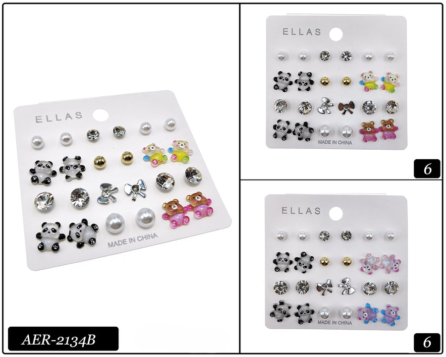 Bear Multi Earrings Set