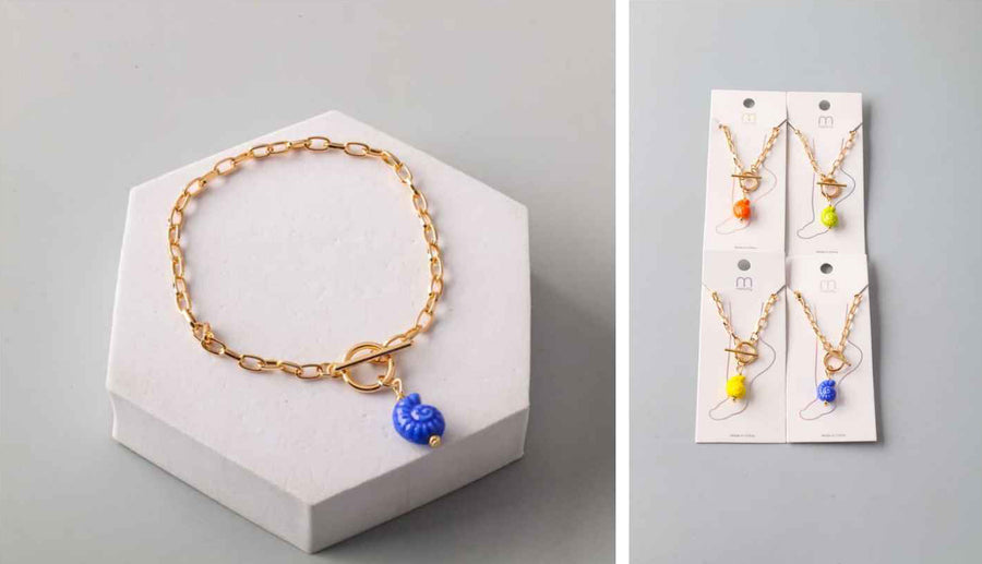 Charm Anklet with Shell