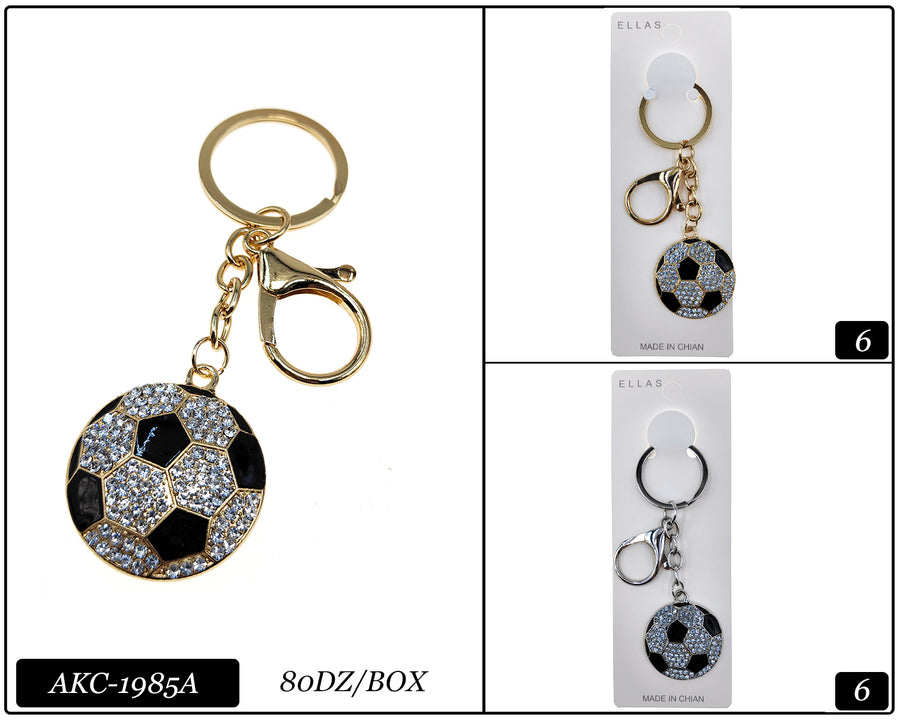 Bling Soccer ball Keychains