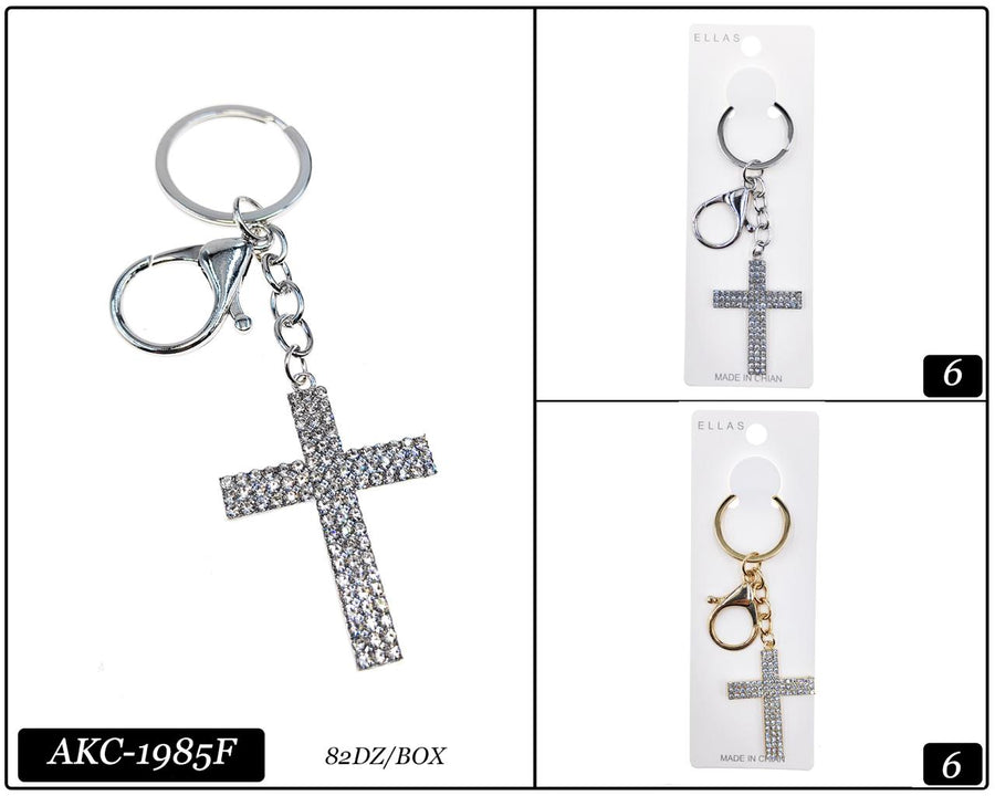 Cross Crystal Keychain