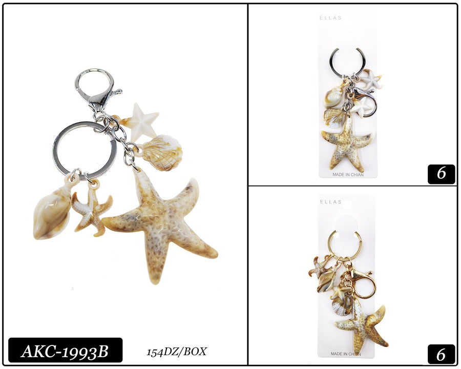 Seashell Keychain Starfish