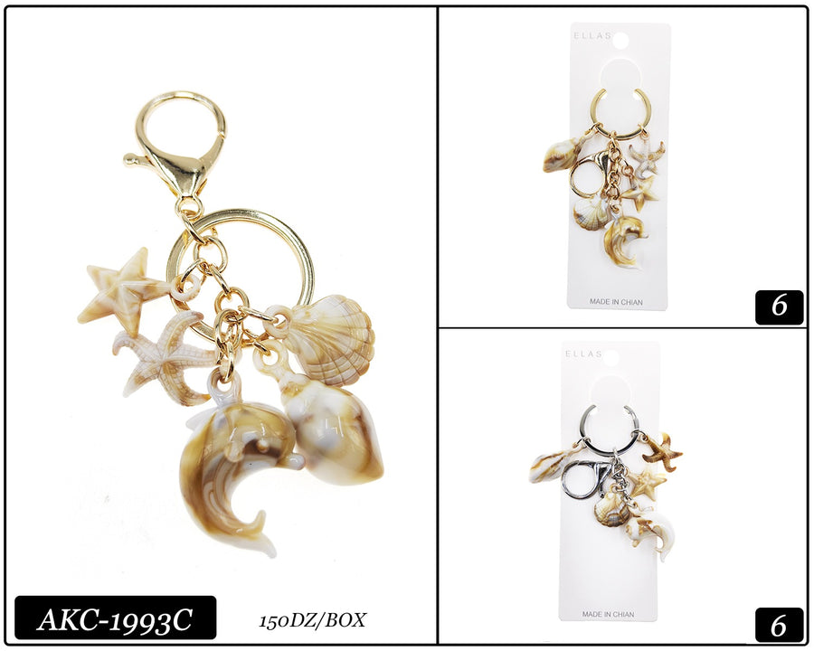 Seashell Keychain Dolphin