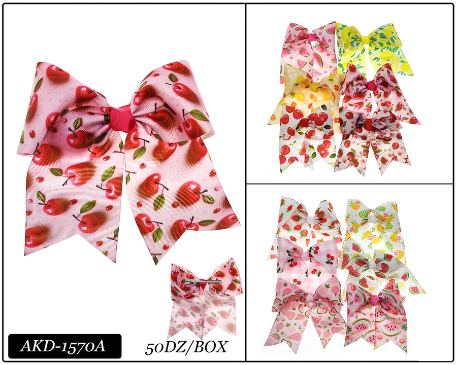 Fruit Bows, Assorted Colors and patterns
