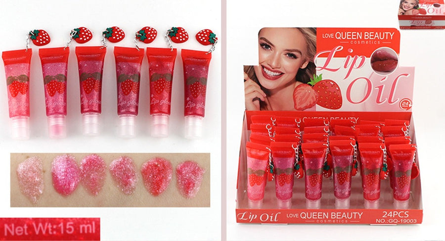 Queen Beauty Strawberry shimmer Lip Oil