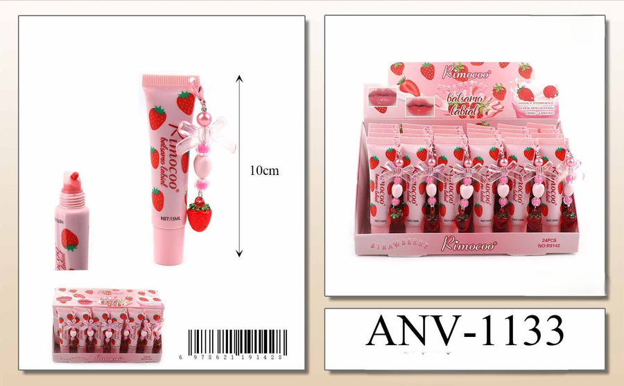 Strawberry Lip gloss with charm
