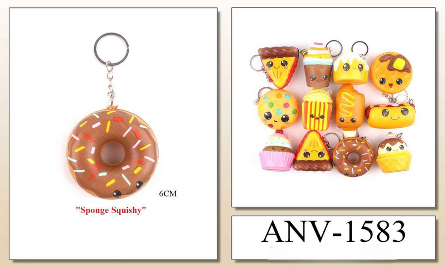 Cute Food Squishy Keychain