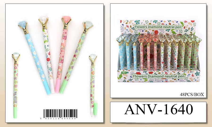Flowers Diamond neutral Pen