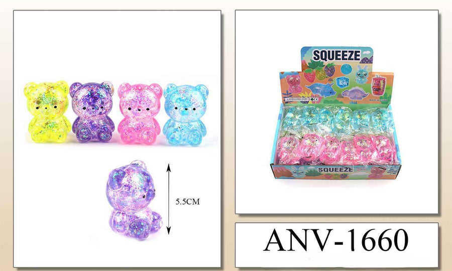 Bear Glitter Squishy Toy