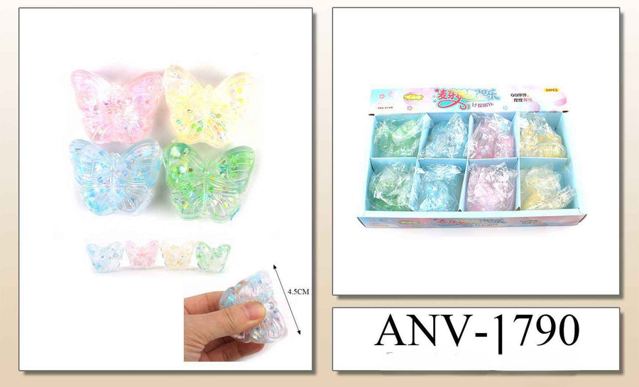 Butterfly Glitter Squishy Toy