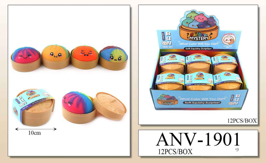 Rainbow Mystery Squishy Bun