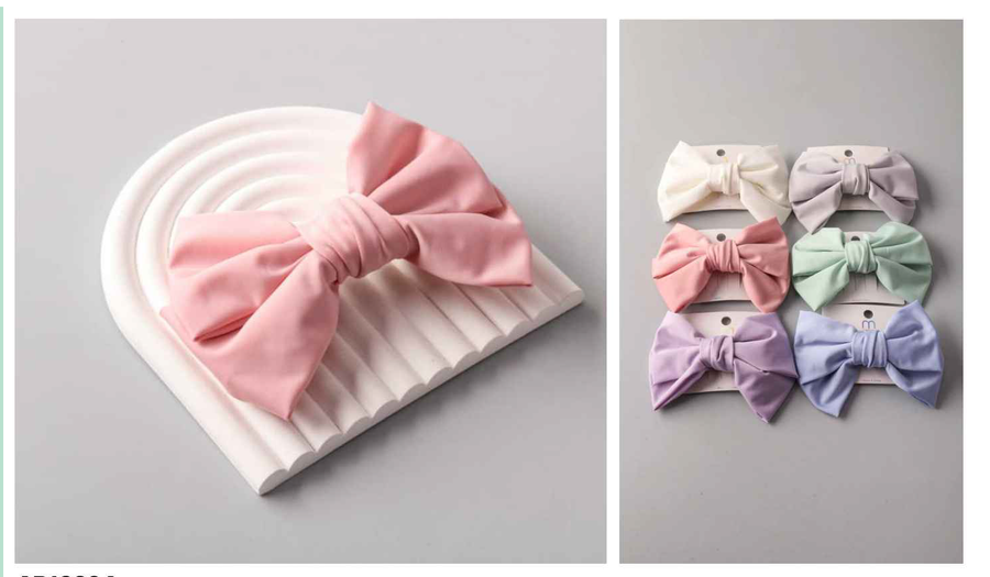 Assorted Bow Hair Clips, Spring Colors