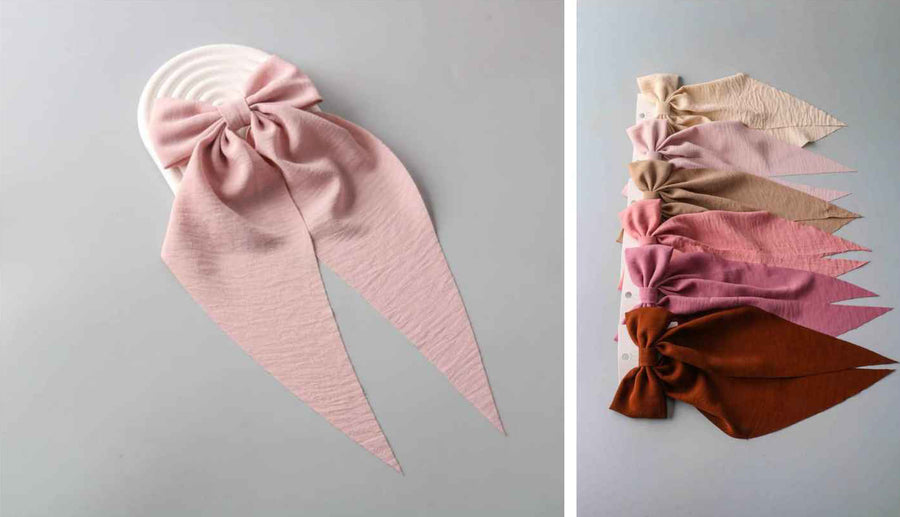 Reds, Pinks and Creams Bow Hair Clip
