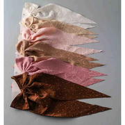 Studded Crinkled Tail Bow Clip