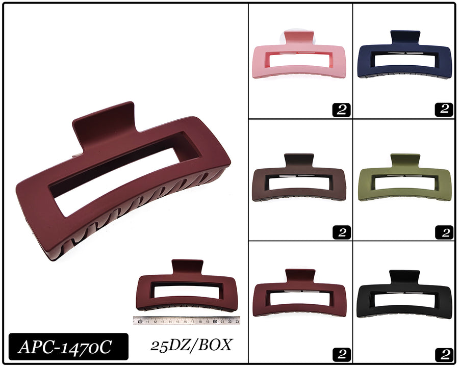 Large Claw Hair Clips, 6 assorted colors
