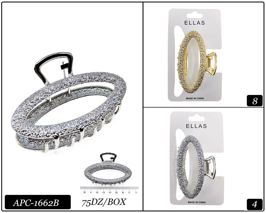 Oval Gold and Silver Claw Clips