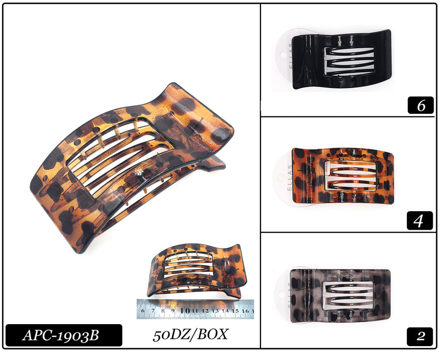 Side Clip Set of Brown and Black