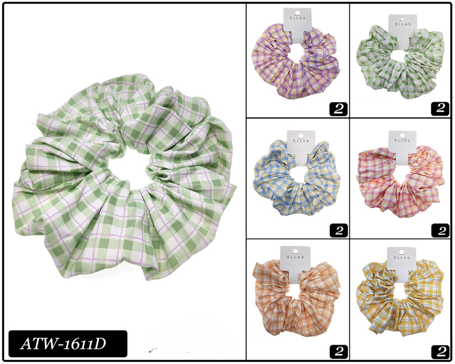 Summer Colors, Plaid Scrunchy
