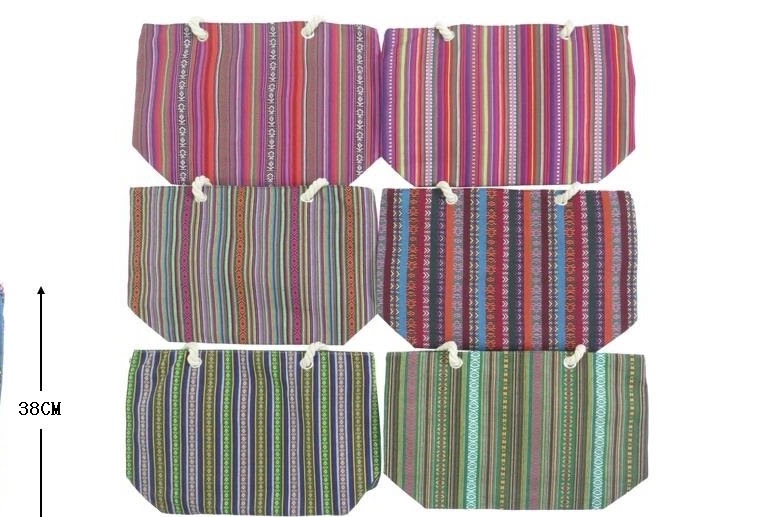 Aztec Assorted Striped Totes with Rope Handles