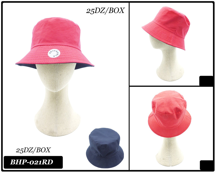 Bucket Hat Red Reversible