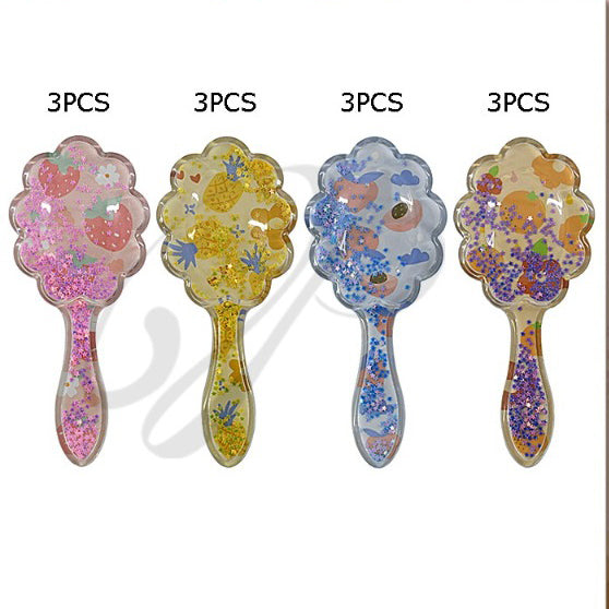 Fruit Hairbrushes with Sparkle
