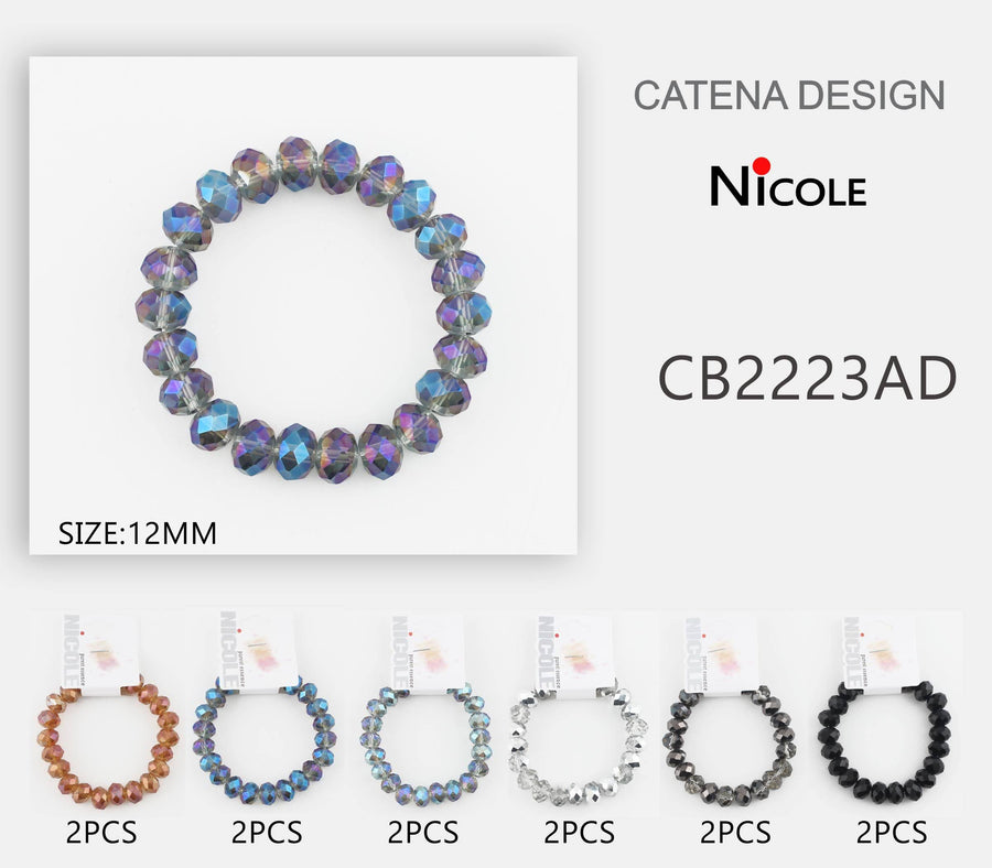 12mm Crystal Stretch Solid Colors
