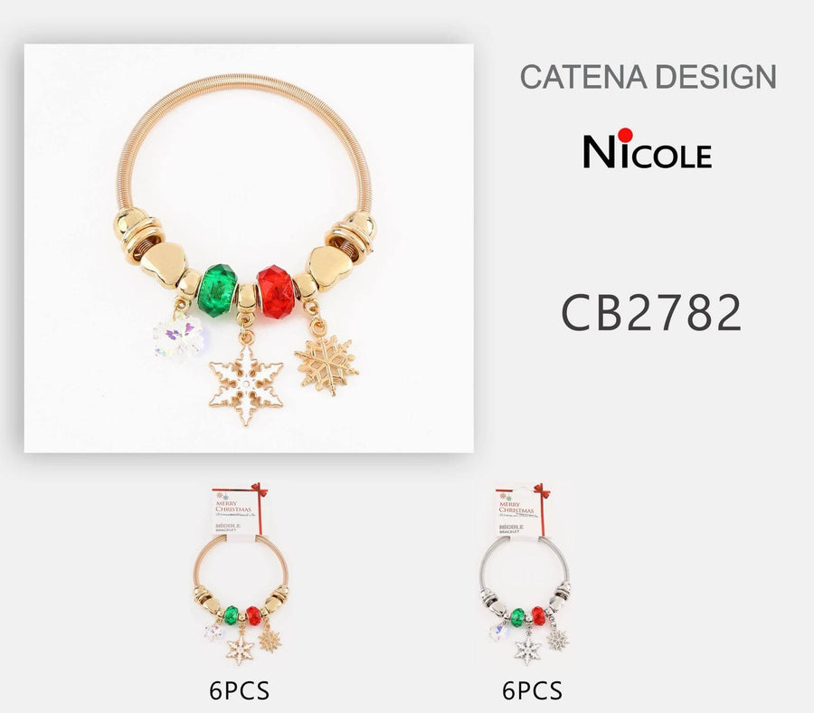 Holiday Snowflake Charm Bracelet