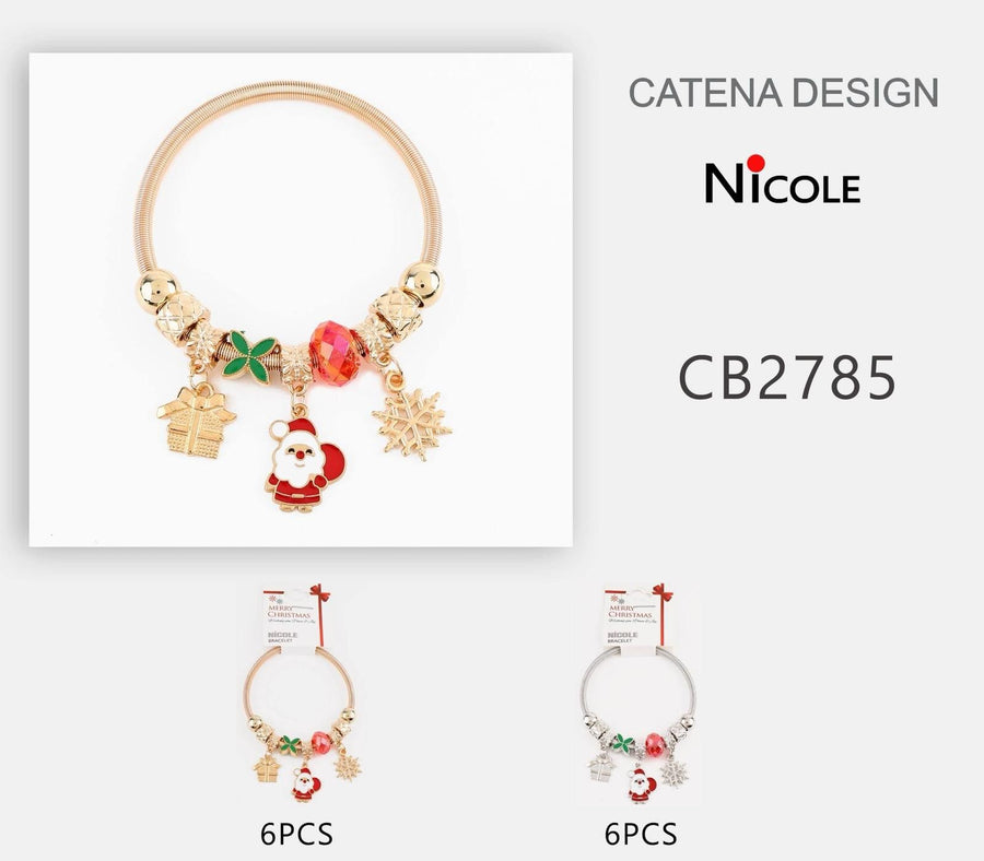 Holiday Santa Charm Bracelet