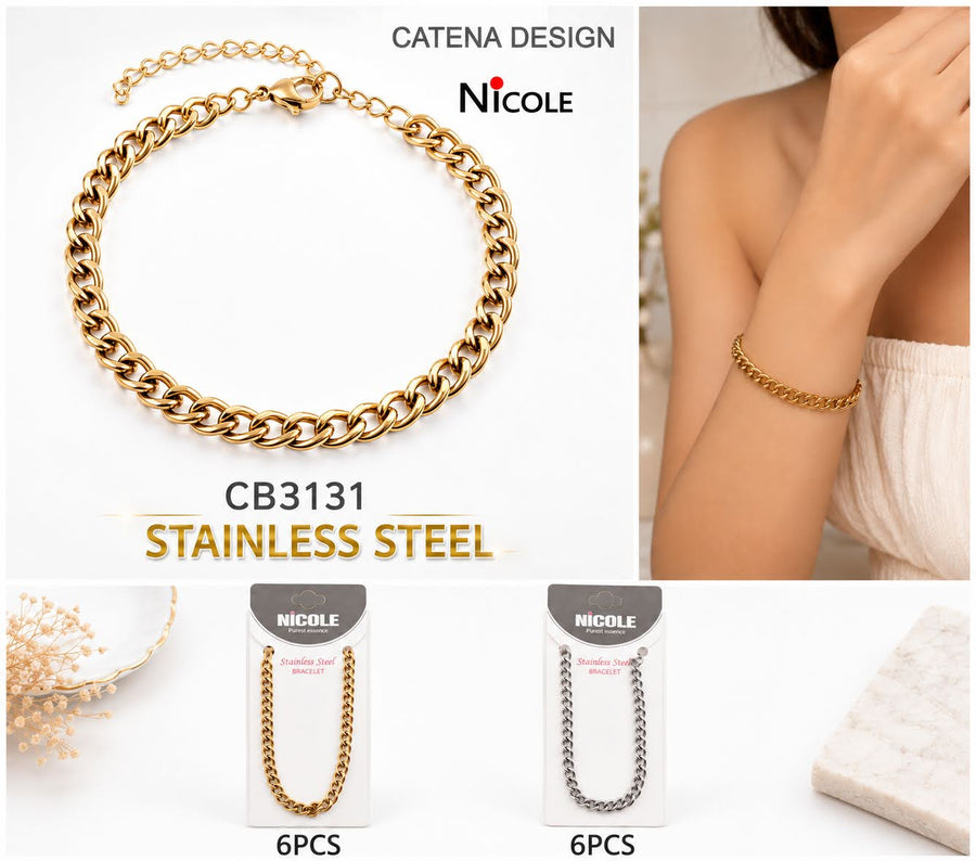 Steel Bracelet Gold and Silver