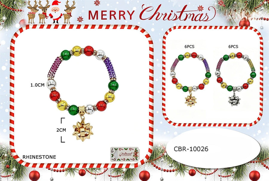 Mix Colored Rhinstone Bead Bracelet with Bow