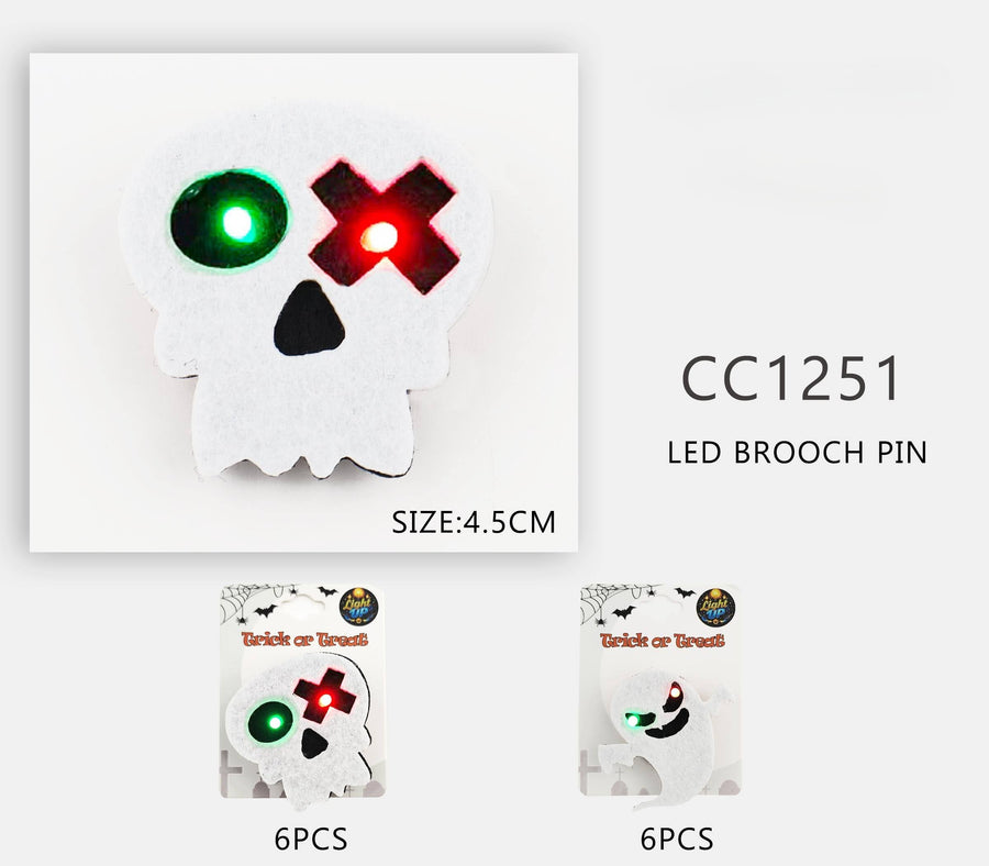 Trick or Treat Light Up Pin