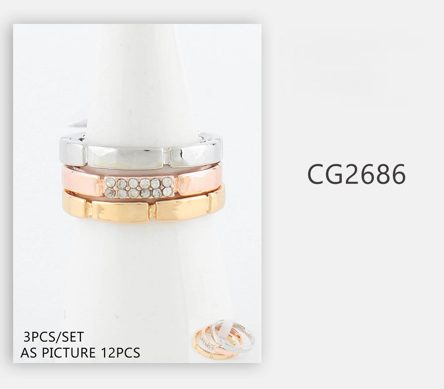 Silver, Gold & Rose Gold Stackable Rings