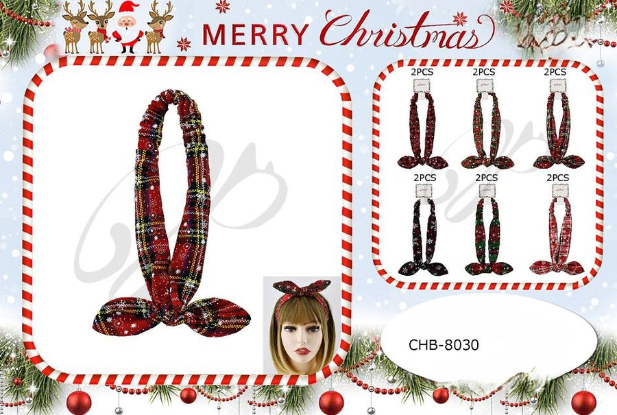 Plaid and Snowflake Knot Headband