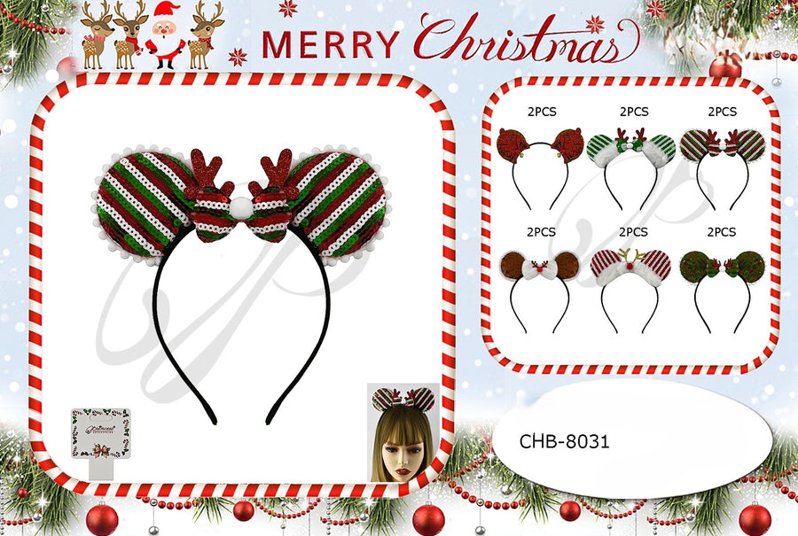 Christmas Mouse Ears Headband