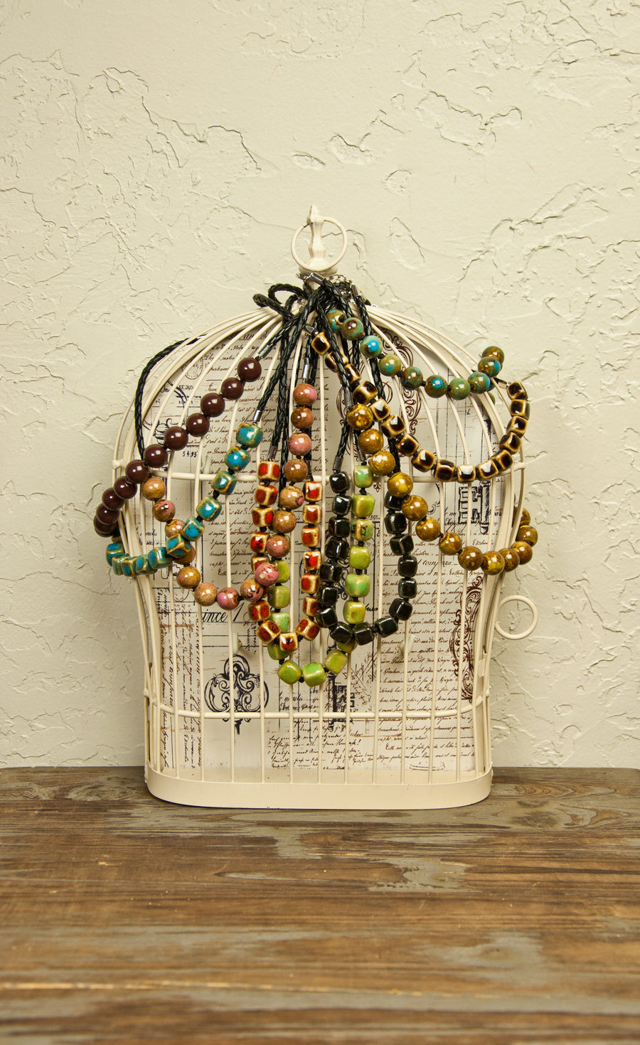 Clay Short Necklace Round Bead