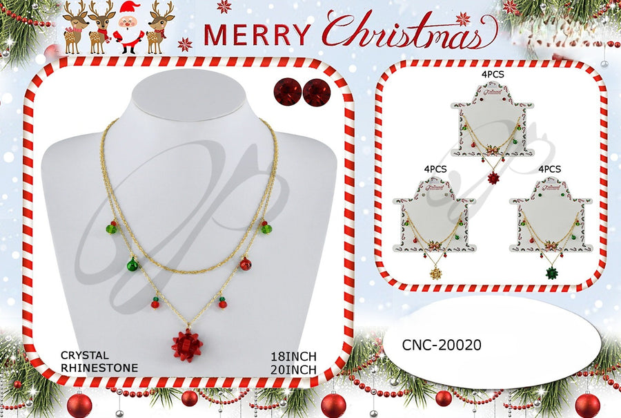Holiday Bow Charm Necklace