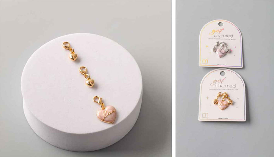 Love and Heart Charm Set