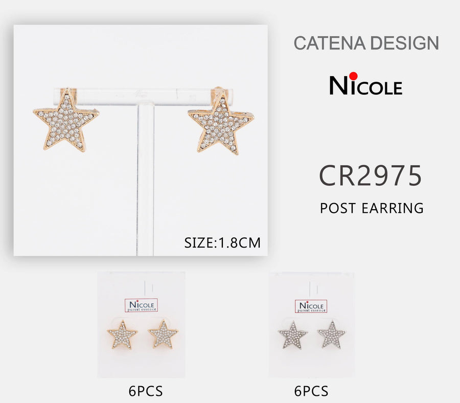 Star Rhinestone Earrings