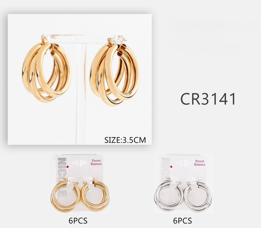 Triple Hoop Earrings