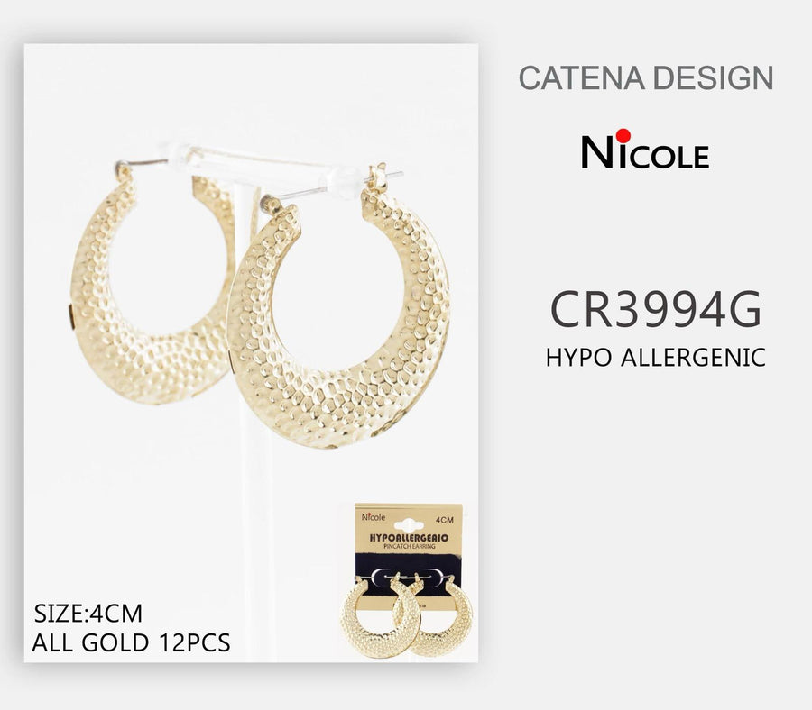 Hammered Hoop Earrings