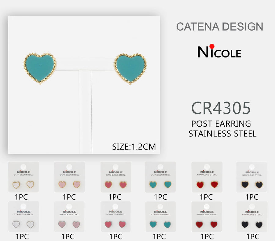 Heart Stud Earrings