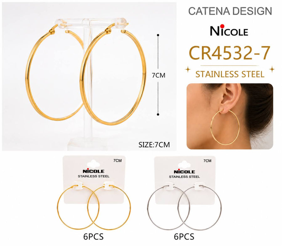 Extra Large Gold and Silver Hoops