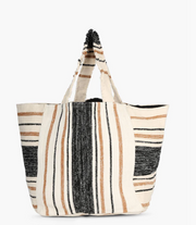 Pink Stripes Cotton Beach Tote
